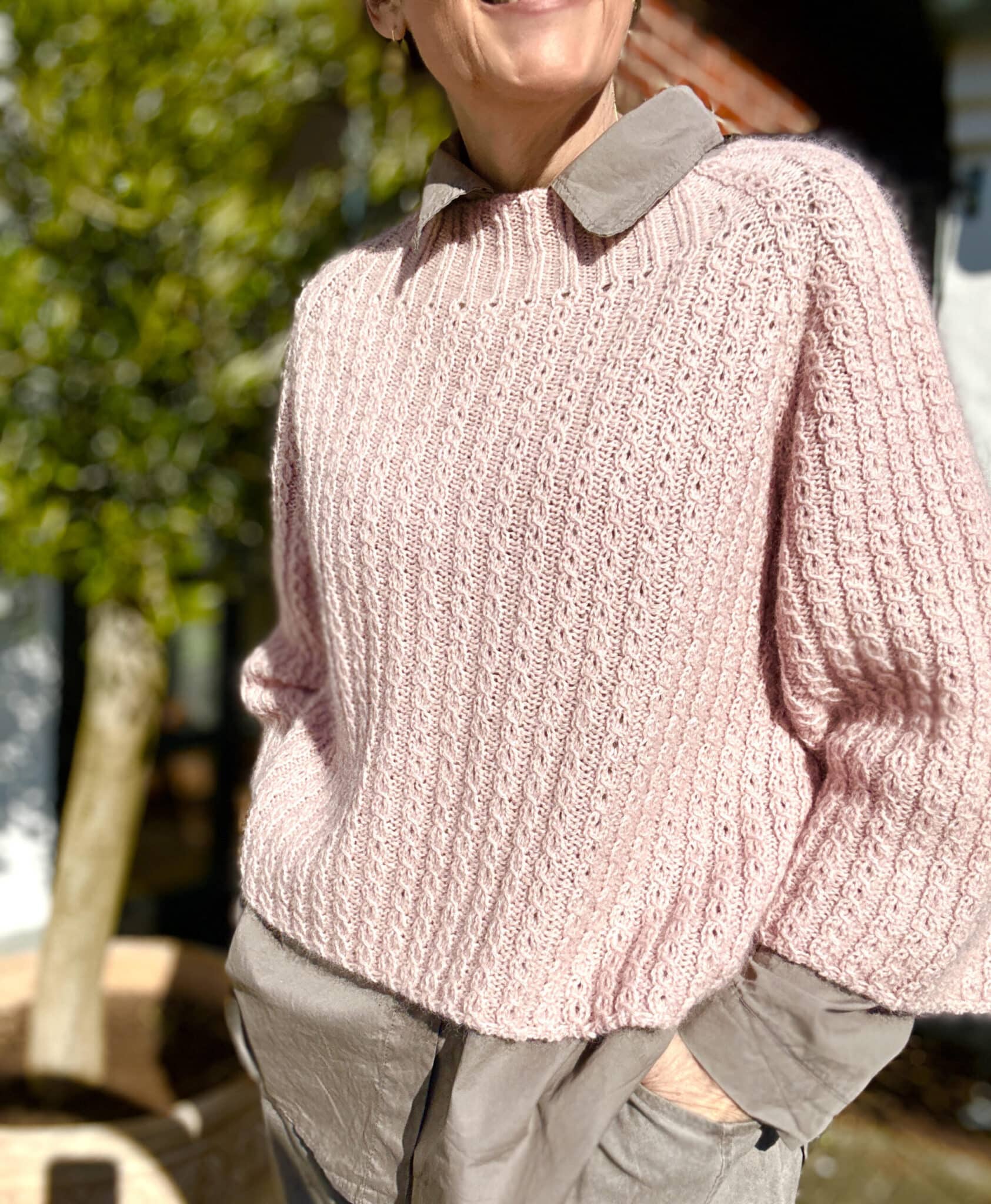 Dot Knit | Oversized strik m. snoninger og raglan | Opskrift