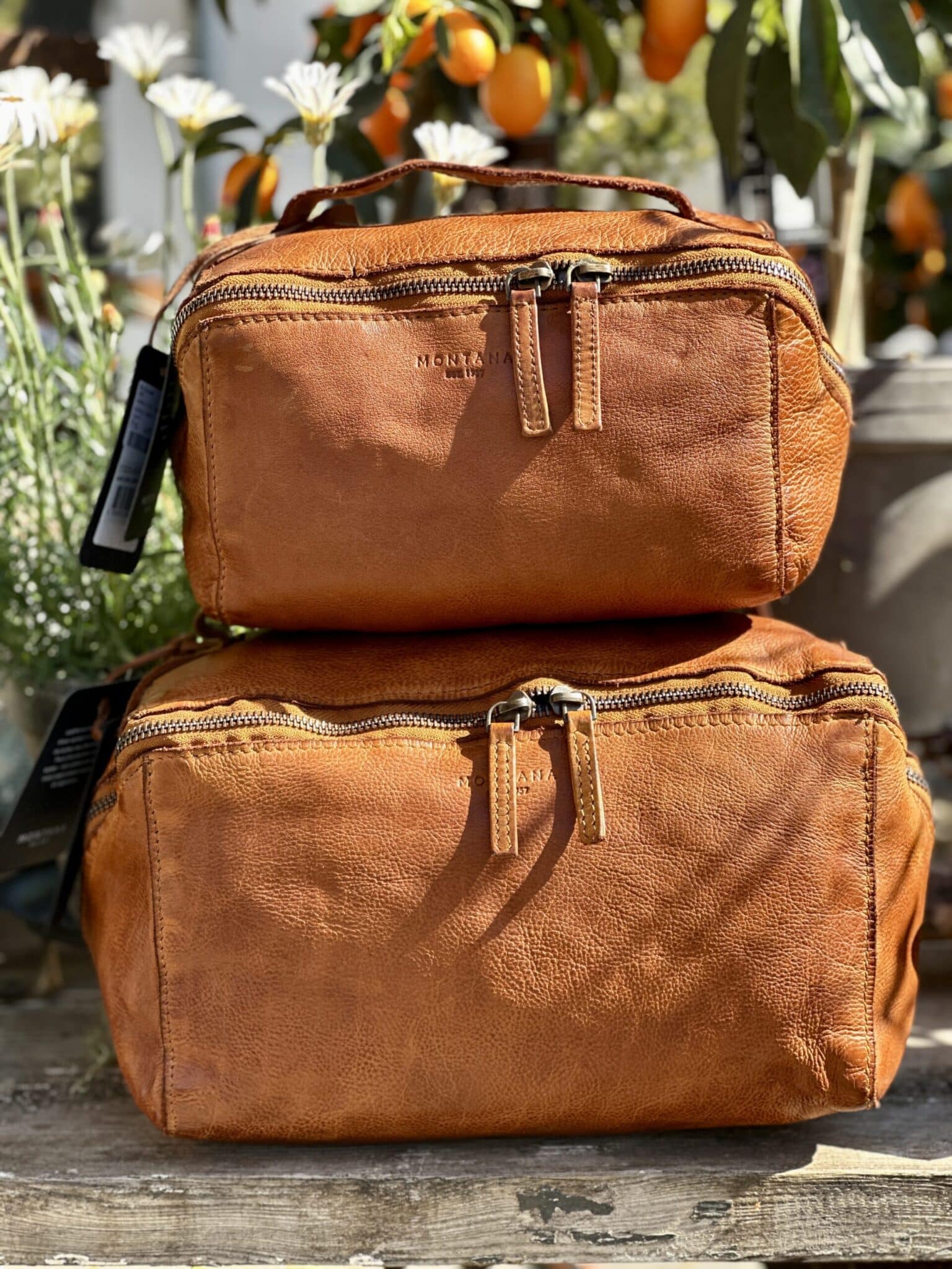 Austin toiletbag | Cognac | Mellem - Billede 2
