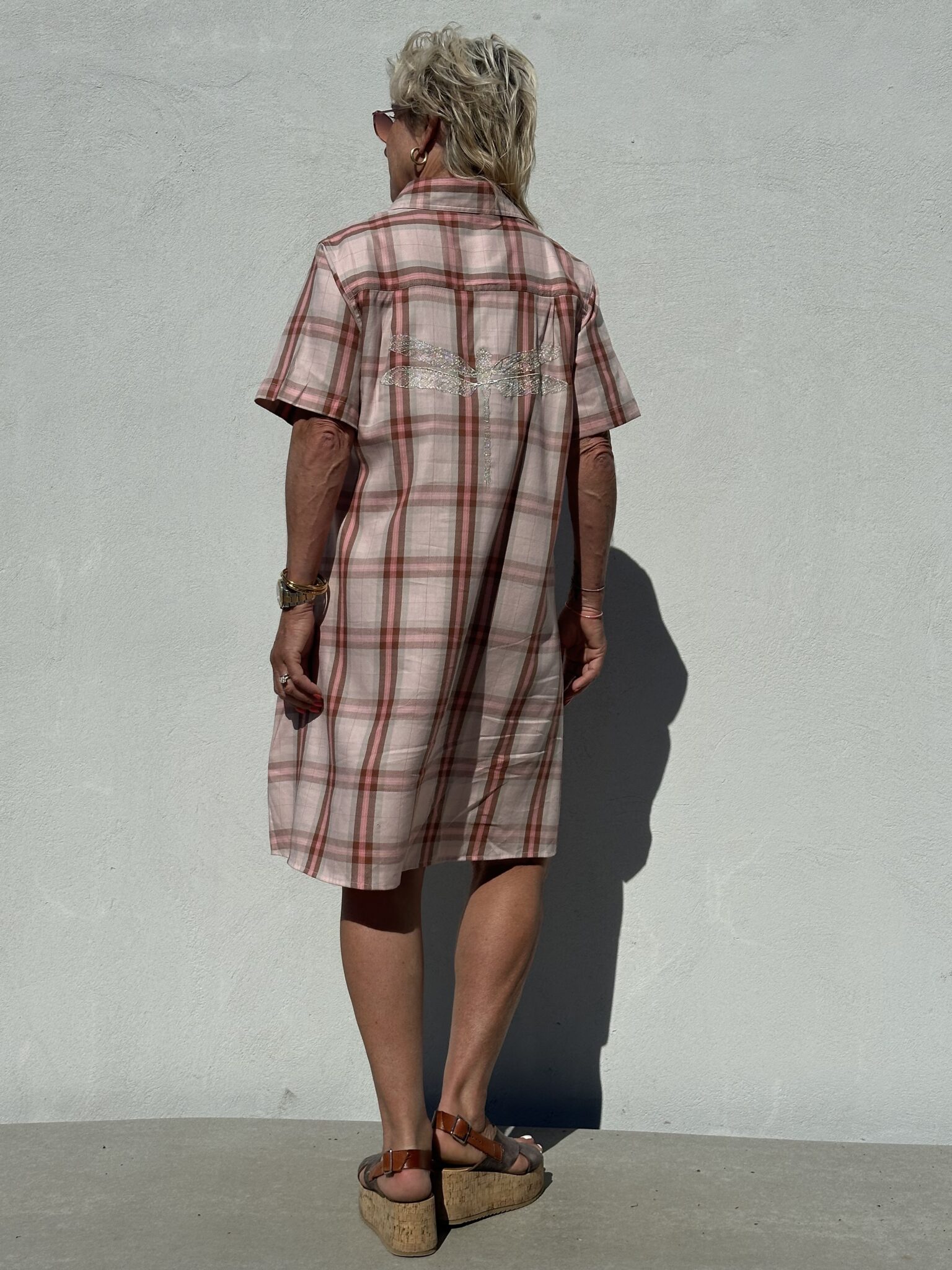 Gaspar | Nice check dress | Rose - Billede 2