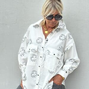 Gaspar | Sevilla Print Shirt | White